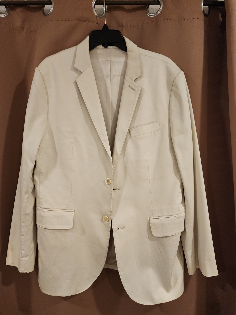 Express Men’s Cream Two-Button Single-Breasted Blazer